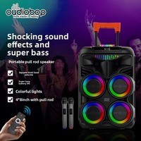 Sistema de Audio Profesional de Alta Calidad para Escenarios, Caja con Cuatro Woofers de Alta Potencia de 80w, BT 5.0, Conexión TWS para Fiestas al Aire Libre en el Patio Trasero