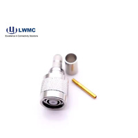 Conector TNC Macho de PTFE de 1500V y 50ohm, Conector de Crimpado TNC, de CC a 6GHz para Cable LMR240, VSWR Máximo de 1.3