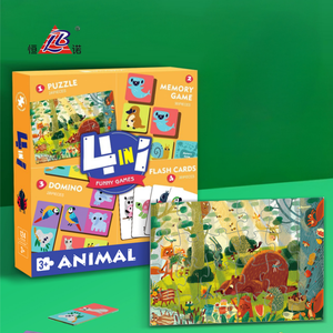 Juego de Rompecabezas 4 en 1 Personalizado, Juego de Memoria, Rompecabezas de Imágenes, Tarjetas de Memoria, Rompecabezas Educativos de Dibujos Animados para Niños - Product Image 1