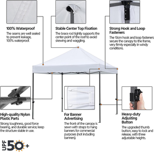 Carpa Plegable Portátil Impermeable para Exteriores con Estructura de Hierro Individual 3x3 3x4.5 3x6m, Stand Publicitario para Ferias Comerciales, Todas las Estaciones - Product Image 5