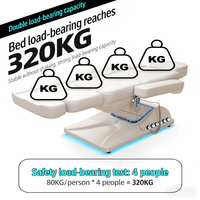 Lit de massage moderne 3/4 moteurs avec accoudoirs, chaise de massage électrique de luxe pour salon de beauté, esthéticienne, spa médical