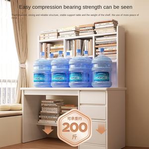 Coiffeuse Lumineuse 2-en-1 Moderne avec Étagère de Rangement et Bureau Informatique Simple <span class=keywords><strong>pour</strong></span> Chambre Fille ou Salon - Product Image 3