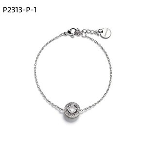 สร้อยข้อมือคริสตัล Amy Amy เงินแท้ 925 ชุบโรเดียม ประดับเพชรแบบ Bezel Setting สำหรับผู้หญิง สวมใส่ได้ทุกวัน - Product Image 6