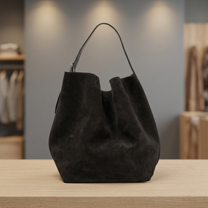 BS INTERNATIONAL Suede Tote Bag Leather Strap Open <b>Top</b> Minimalist Design Animal <b>Print</b> All Seasons Daily Use Women's Clutches - Product Image 4
