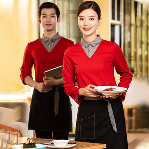 Serveur Serveur Restaurant Hôtel Serveur Traiteur Pub Bar Cuisine Personnel D'attente Barman Travail Uniforme t Shirt T-shirts T-shirt - Product Image 2