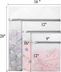 Bolsa de Lavandería de Malla de Poliéster Extra Gruesa, No Fluorescente, con Cierre, en Tamaños 25*30, 30*40, 40*50, 50*60 - Product Image 5