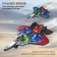 Avion RC en mousse EPP à vente chaude, 6 canaux, 360 degrés de rotation, télécommande, jet de combat avec lumière