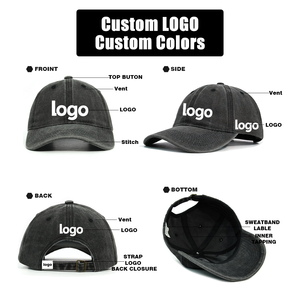 Gorra de béisbol de algodón de color sólido desgastado con diseño de orificio para cola de caballo y hebilla de cobre dorado para mujer, ideal para deportes, venta al por mayor. - Product Image 4