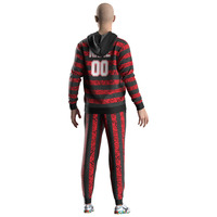 Impression d'usine Muscle Bodybuilding Dry-Fit Hoodies Kits Football Wear Rugby Ball Uniform Sweatpants and Sweatshirt Set