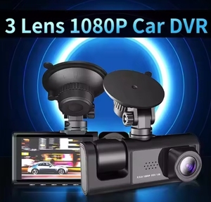Cámara para Auto <span class=keywords><strong>DVR</strong></span> con 3 Canales, 3 Lentes, Pantalla IPS WIFI, Grabación en Bucle <span class=keywords><strong>HD</strong></span> 1080P, Caja Negra para Auto - Product Image 4