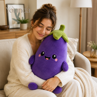 Peluche aubergine violette géante, douce et mignonne, idéale comme oreiller de sommeil