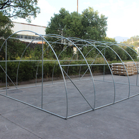 TLSP177 12 fenêtres enroulables avec écrans et 2 enroulable à glissière portes UV protégé polytunnel serre maison cadre agricole