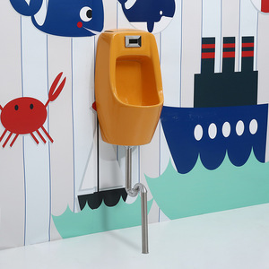 <span class=keywords><strong>Urinoir</strong></span> en céramique à capteur pour enfants, pour la maternelle, à poser au sol, pour garçons, ensemble complet d'accessoires colorés - Product Image 5
