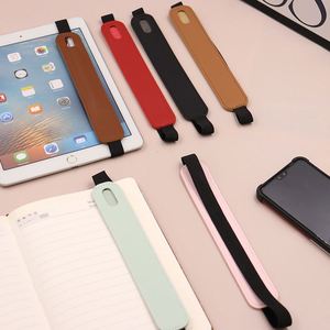 Versatile Elastic Band PU Leather Pencil Pouch Single Pen Stylus Holder 19.5x1.5cm for <b>Notebook</b> Journal Promotional Gifts Custom - Product Image 5