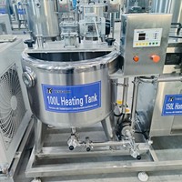 TEKBREW Cuve de pasteurisation électrique à double paroi en acier inoxydable 304 pour chauffage de l'eau 100L, Cuve de pasteurisation de lait 200L Prix