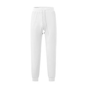 Pantalones deportivos de punto gofrado para hombre, cintura elástica con cordón, transpirables, de color sólido, informales, para el tiempo libre - Product Image 3