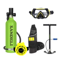 Acecare Nova 2025 Mini en aluminium pour équipement de plongée avec liberté respiratoire totale sous l'eau, accessoire de bouteille d'air pour la natation et la plongée