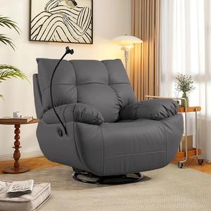 Fauteuils électriques pivotants de luxe modernes pour salon, canapé inclinable à bascule, fauteuil inclinable simple capitonné, meubles pour adultes, design - Product Image 5
