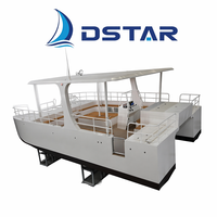 Bateau de tourisme en catamaran à coque ouverte en alliage d'aluminium de 11,56 m pour les zones panoramiques en bord de mer