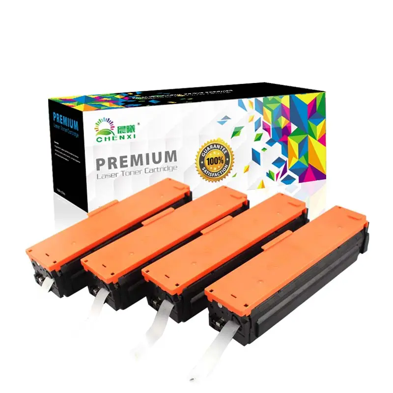 Cartuchos de toner chenxi compatíveis com hp 410a, cartucho para impressora cf410a cf411a cf412a cf413a cf410x crg046 crg046h 046