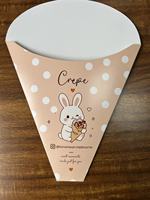 Boîte d'emballage en papier pour frites, crêpes et cornets à emporter, jetable et résistante à la chaleur