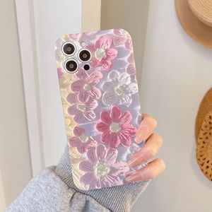Funda de teléfono para mujer con pintura al óleo de flores para iPhone 15 pro Max, funda trasera de silicona suave para iPhone XS 11 12 13 14 series - Product Image 2