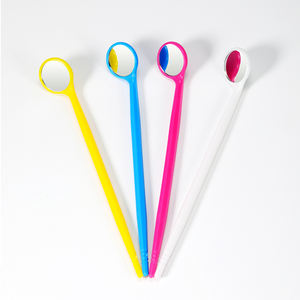 Specchio orale in plastica monouso colorato per esame dentale - Product Image 1
