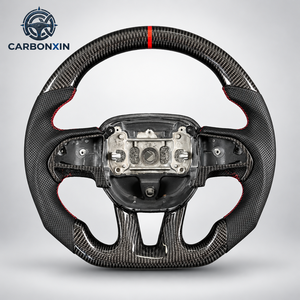 Volante Deportivo Personalizado de 3 Brazos de Fibra de Carbono para Dodge Charger Challenger Durango Demon SRT Journey RT Viper RAM TRX SXT - Product Image 1