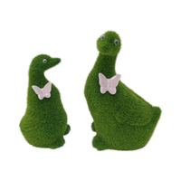 Pierres de mousse de canard nain en peluche émaillée de Pâques flocage d'ornements en céramique de porcelaine avec motif en émail pour décorations de Noël