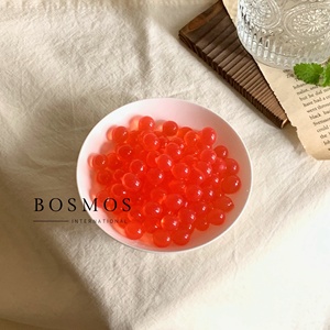 Bosmos Strawberry Popping Boba, Botella de 3.3 kg, Burbujas de Jugo de Fruta Explosivas para Té de Burbujas, Certificación HALAL/HACCP/ISO 22000, Listo para Consumir - Product Image 4