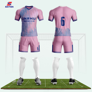 Alta Qualidade 100% Poliéster Uniforme de Futebol dos homens Custom Designed Sublimated T-shirts & Fatos Futebol Estilo Set - Product Image 4