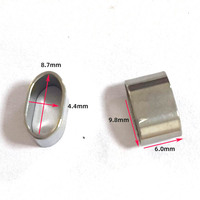 Maßgefertigter Schmuck Edelstahl Rechteckiger Lochring Blanko Gravierbarer Lederband-Armband-Röhrenabstandhalter