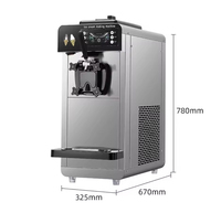 Machine à glace molle commerciale 1 saveur, automatique, de comptoir