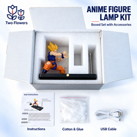 NIKOLATOY Coffret Cadeau Officiel Goku Lampe d'Ambiance Mini à Induction Magnétique en PVC pour Décoration Intérieure - Édition Anniversaire