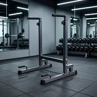 Barres de dips pliables à hauteur réglable en acier robuste pour entraînement de force à domicile