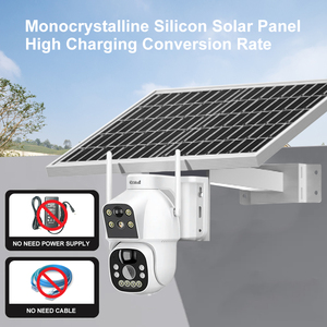 JideTech 4G EU PIR PTZ 2MP Cámara de vigilancia inalámbrica con panel solar para exteriores Compatible con detección humana Audio bidireccional Visión nocturna - Product Image 2