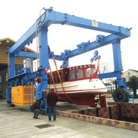 Grue de levage mobile pour bateau Palan de voyage pour bateau de 20 tonnes Palan de levage pour bateau