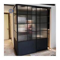 Porte française battante en aluminium et verre moderne de luxe, grande taille, qualité supérieure, pour villa