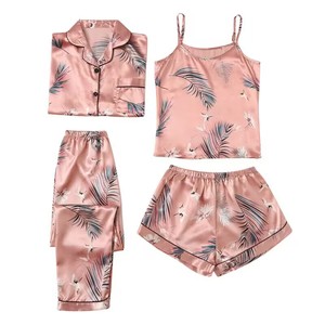 Conjunto de lencería tipo camisola para mujer, estilo europeo y americano, moderno, conjunto de cuatro piezas delgadas, adecuado para el comercio transfronterizo. - Product Image 3