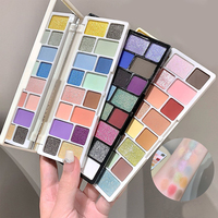 Palette de fards à paupières en gros, marque privée, 15 couleurs, format rectangulaire, fini mat et scintillant, style chocolat, kit de maquillage, prix de gros