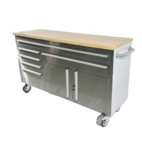 Armoire à outils en métal Heavy Duty 60 pouces 6 tiroirs Boîte à outils Armoire à outils à rouleaux