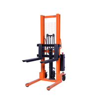 Chariot élévateur à palettes électrique manuel rechargeable en usine 1T, neuf ou d'occasion, alimenté par batterie pour entrepôt de vente au détail
