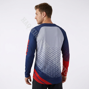 Maillot de motocross pour homme à manches longues en polyester, impression par sublimation, séchage rapide, chemise de course pour adulte, vêtements de sport toutes saisons - Product Image 2