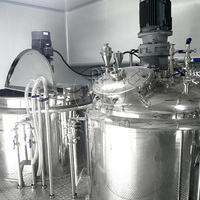 Émulsifiant sous vide industriel stationnaire haute performance avec pompe, capacité 500L, moteur DC