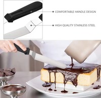 Edelstahl Umweltfreundliche Antihaft-Kuchendekorationswerkzeuge Messer Angewinkelter Spatel für Kuchen-Offset-Dekoration und Glasur