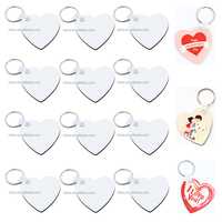 निर्माता दिल के आकार डबल पक्षीय DIY मुद्रण योग्य Keyrings कस्टम लकड़ी रिक्त उच्च बनाने की क्रिया MDF चाबी का गुच्छा