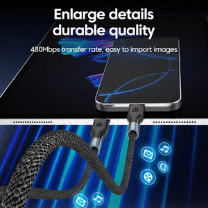 1.2M 2M 100W 6 en 1 Multi USB C Câble de charge pour <span class=keywords><strong>Apple</strong></span> IWatch iPhone 16 Pro avec cordon de chargeur rapide USB Type C - Product Image 4