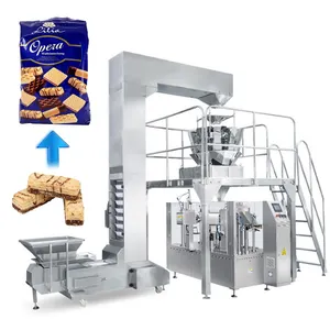 Mesin kemasan kantong roti multifungsi mesin pengemasan biskuit cokelat