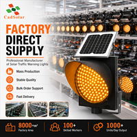 Luz LED de advertencia Solar, luz amarilla intermitente, ámbar, intermitente de tráfico