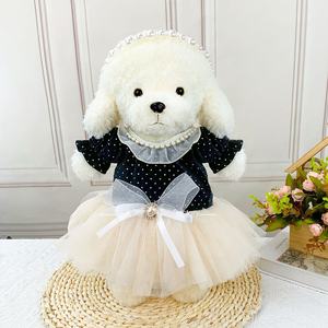 Costume de poupée élégante en peluche de 40cm de qualité supérieure robe de peluche de style peluche vêtements de poupée en plastique en gros - Product Image 5